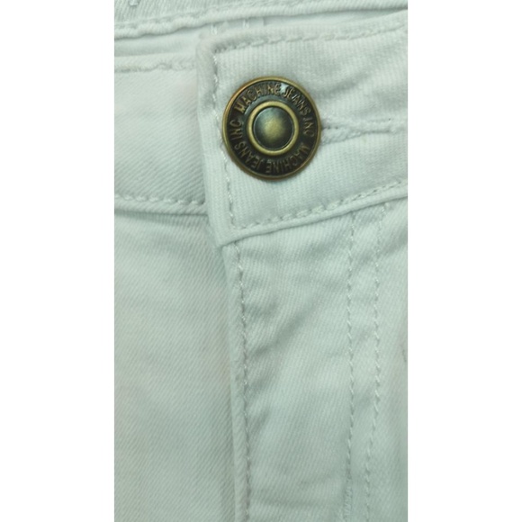 MACHINE POUR NEUF MODE COTTON BLEND WHITE JEANS 5 - Picture 3 of 6